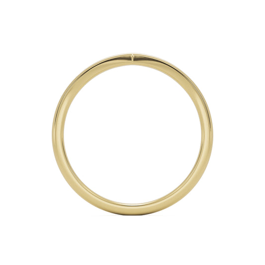 soft point wedding band 14k yellow gold