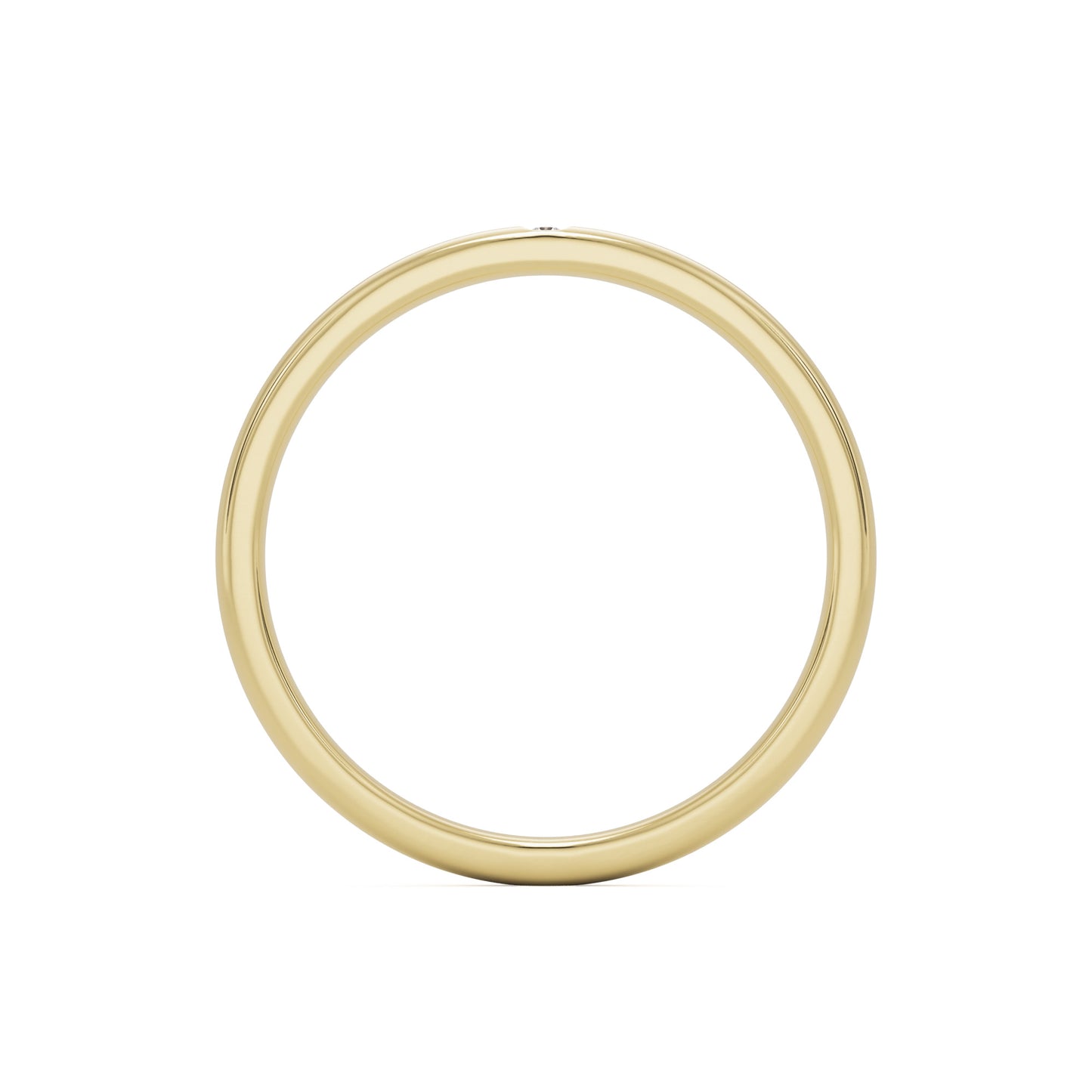 burnished wedding band 14k yellow gold