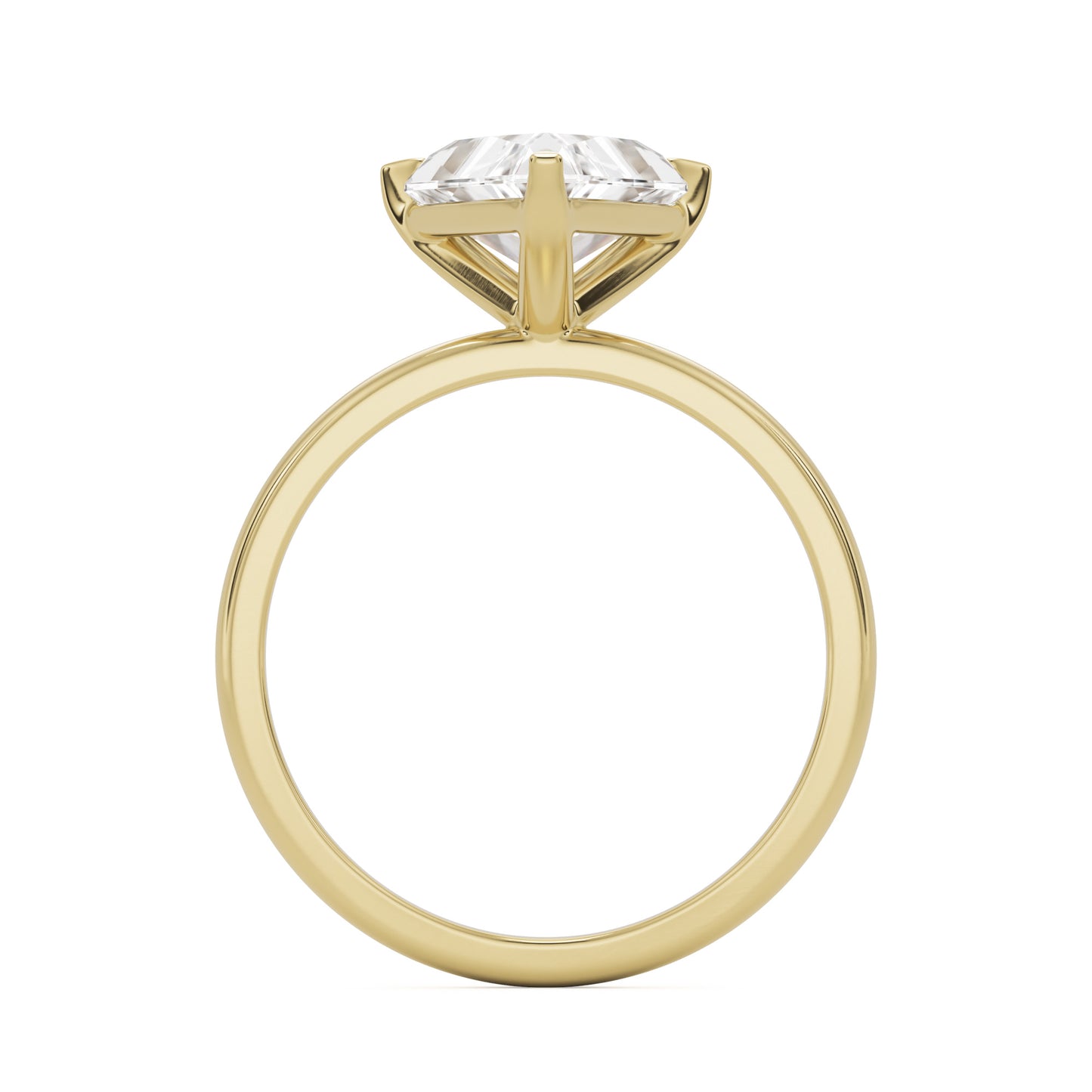 trillion plain 14k yellow gold