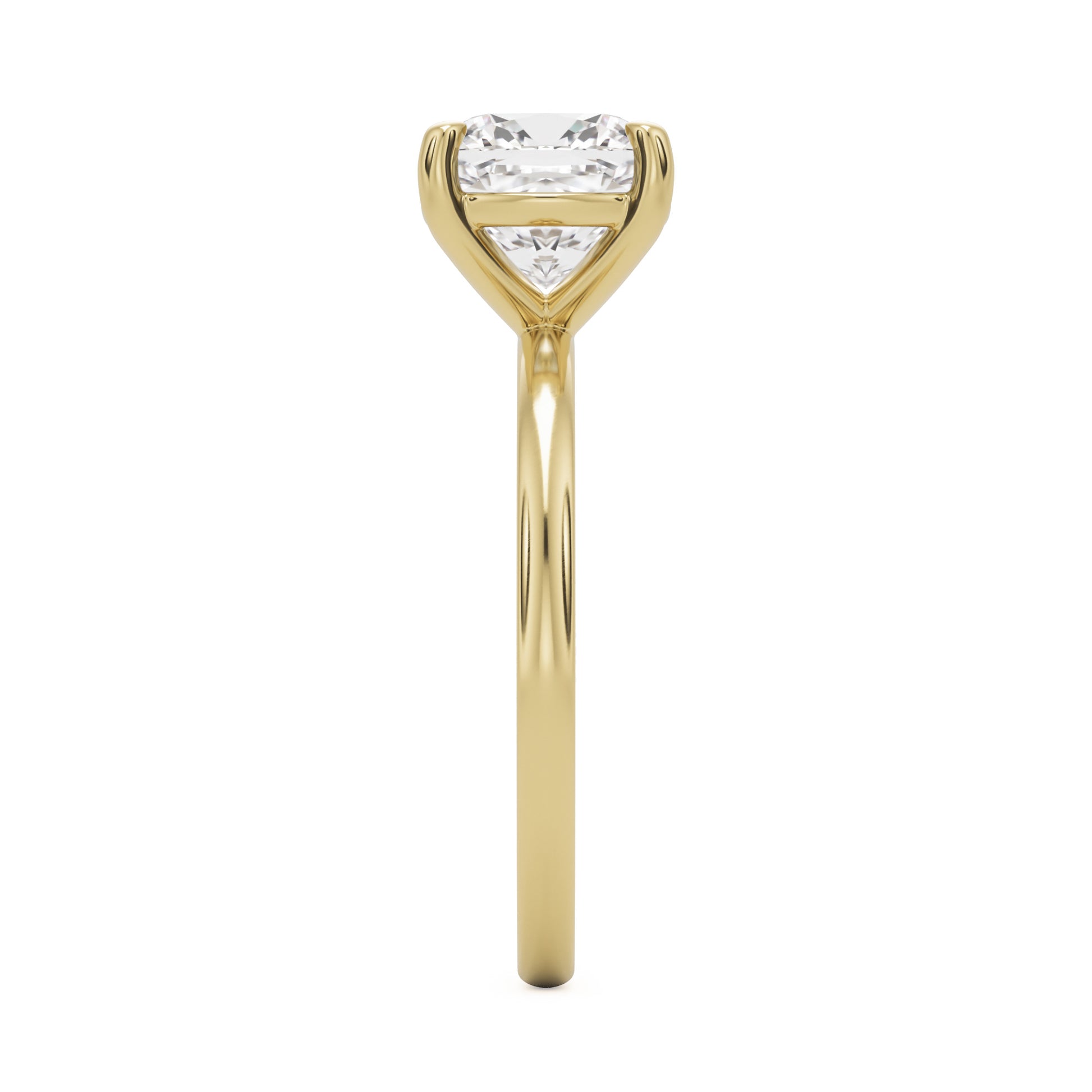 cushion solitaire 14k yellow gold