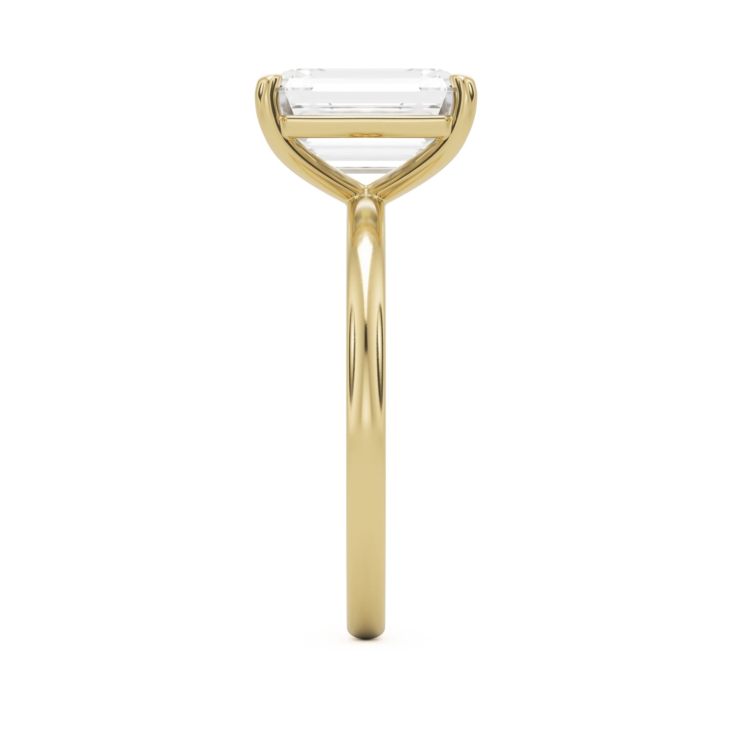 emerald solitaire 14k yellow gold