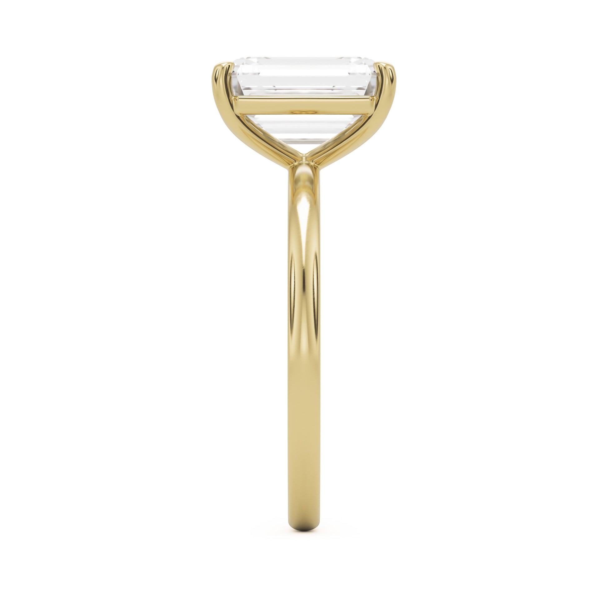 emerald solitaire 14k yellow gold
