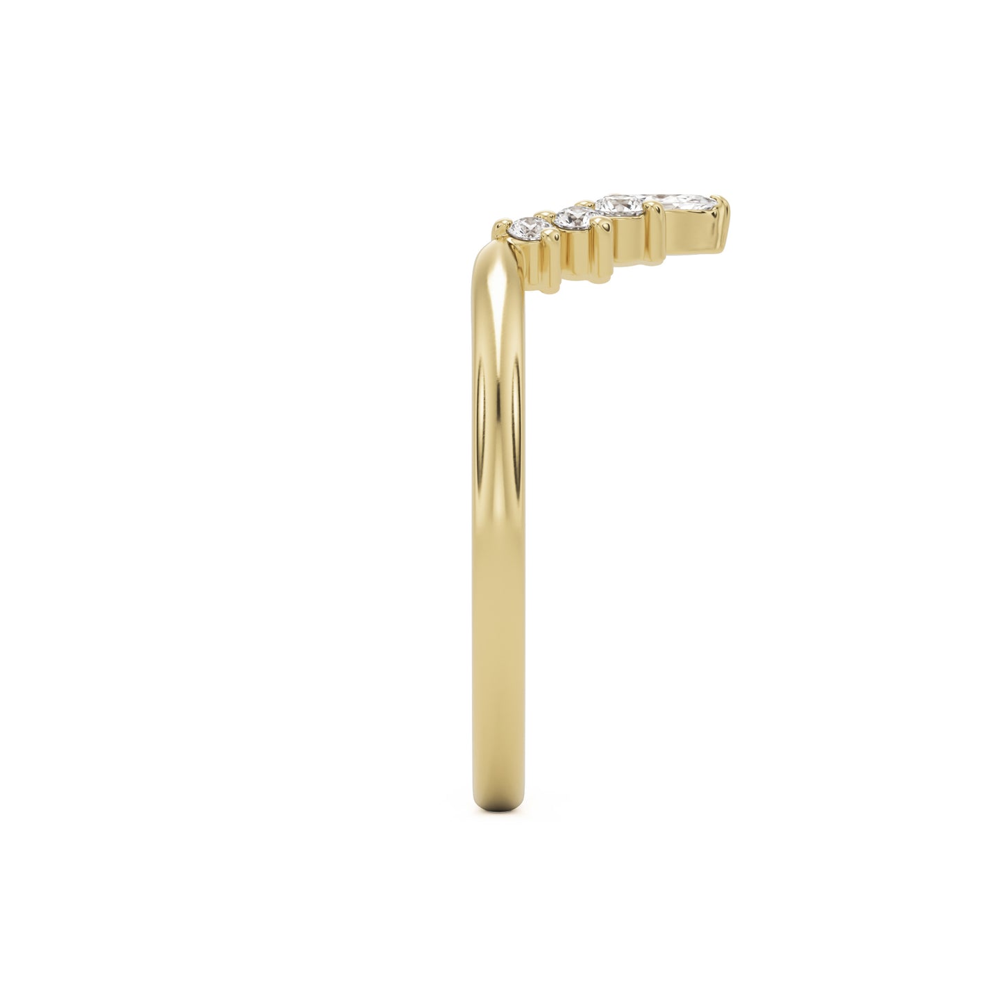 the marquise tiara wedding band 14k yellow gold