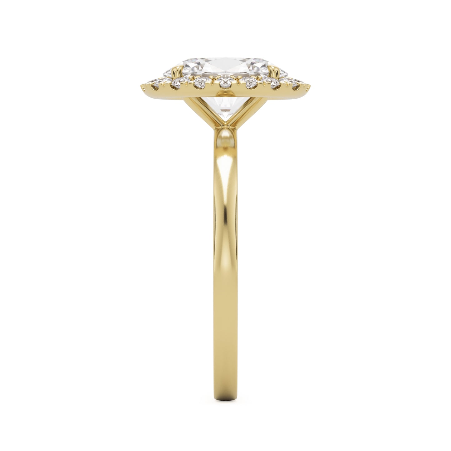 oval solitaire halo 14k yellow gold