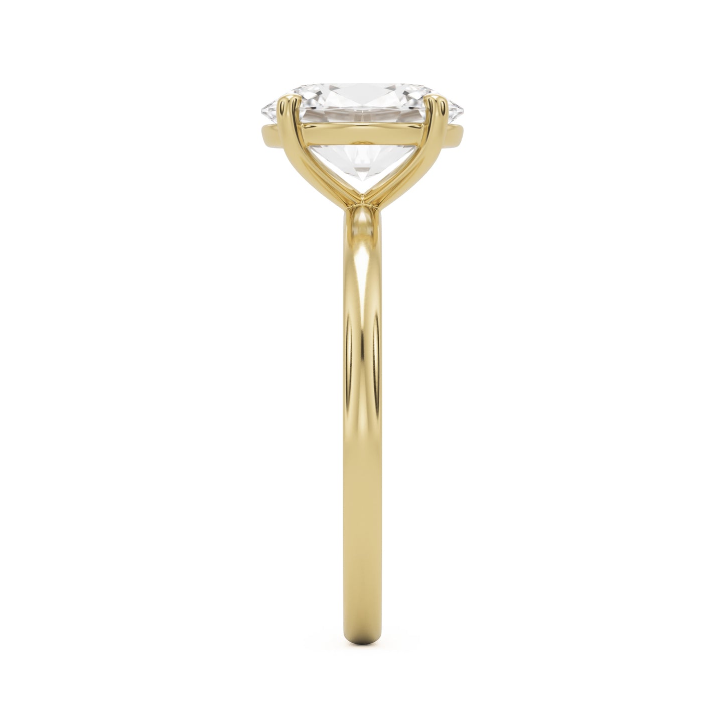 oval solitaire 14k yellow gold