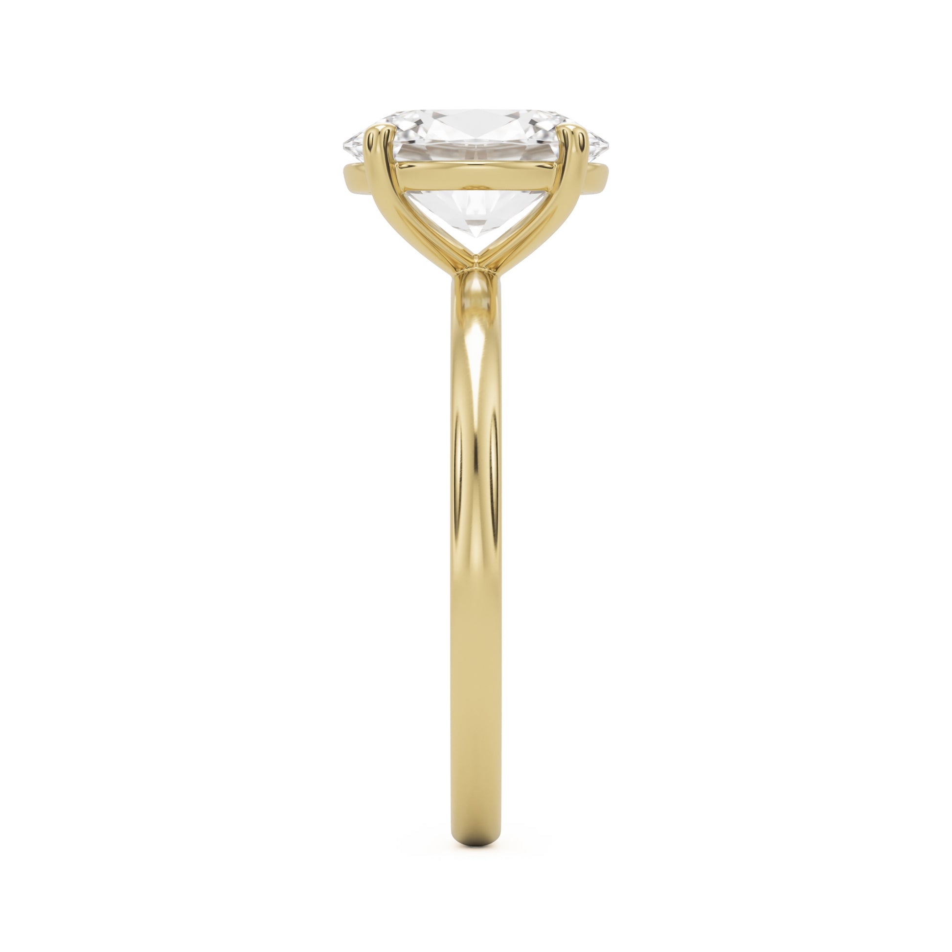 oval solitaire 14k yellow gold