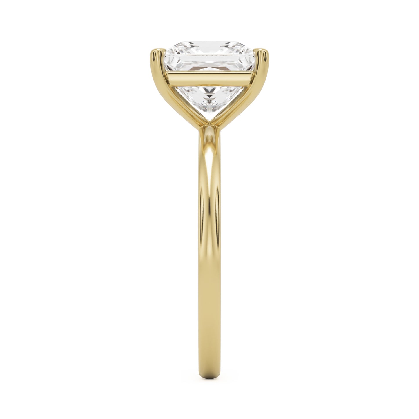 princess plain 14k yellow gold