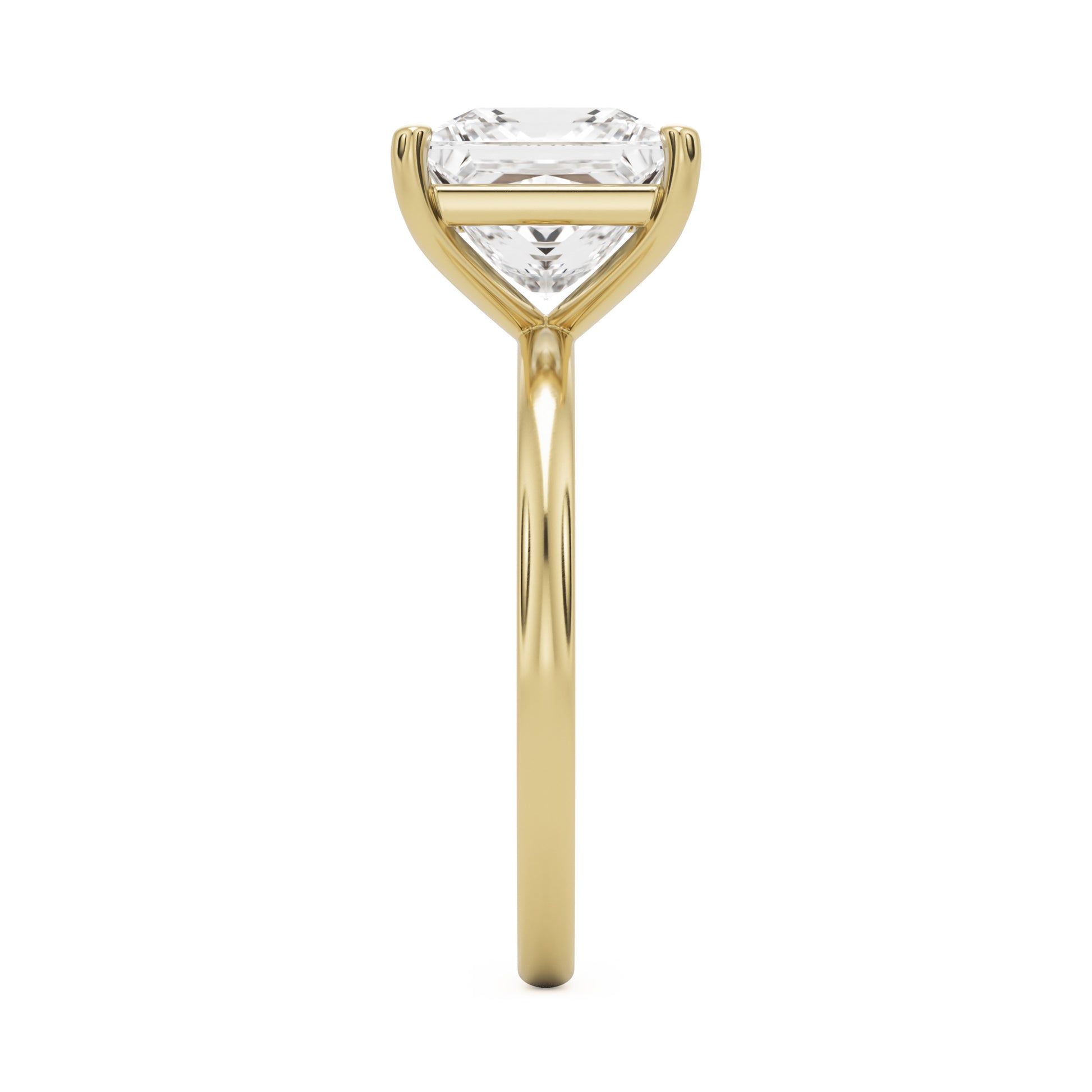 princess plain 14k yellow gold