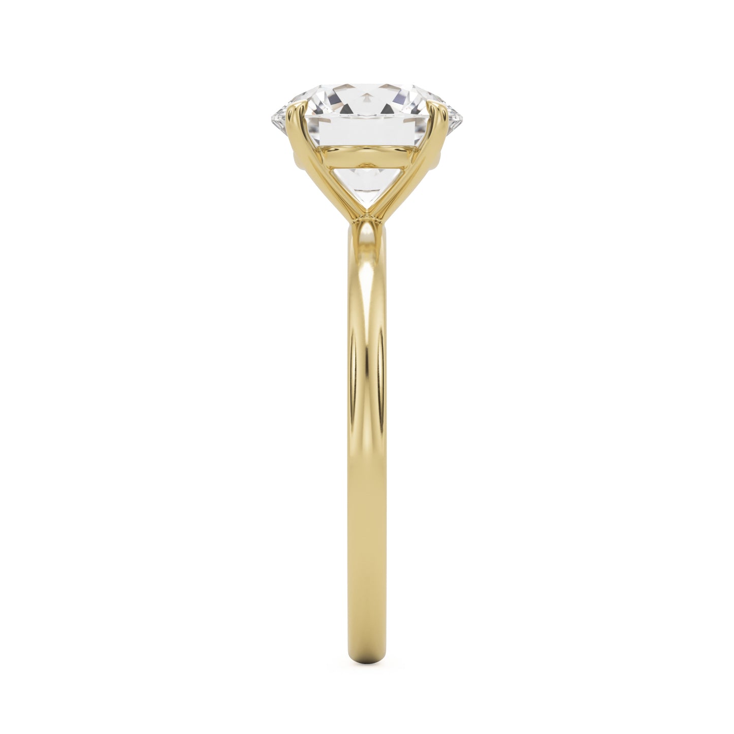 round solitaire 14k yellow gold