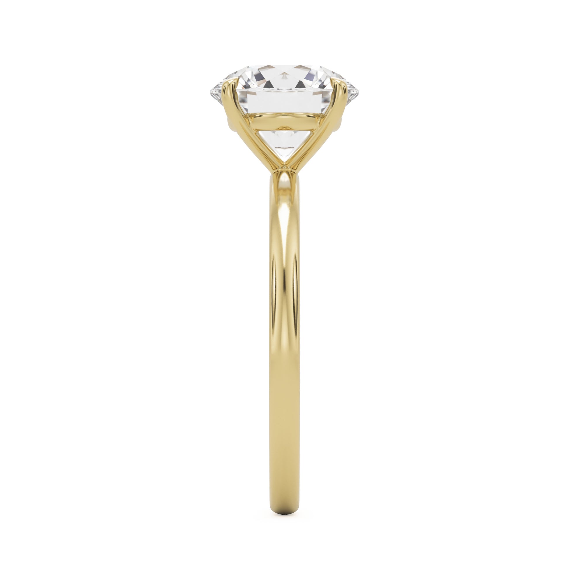 round solitaire 14k yellow gold
