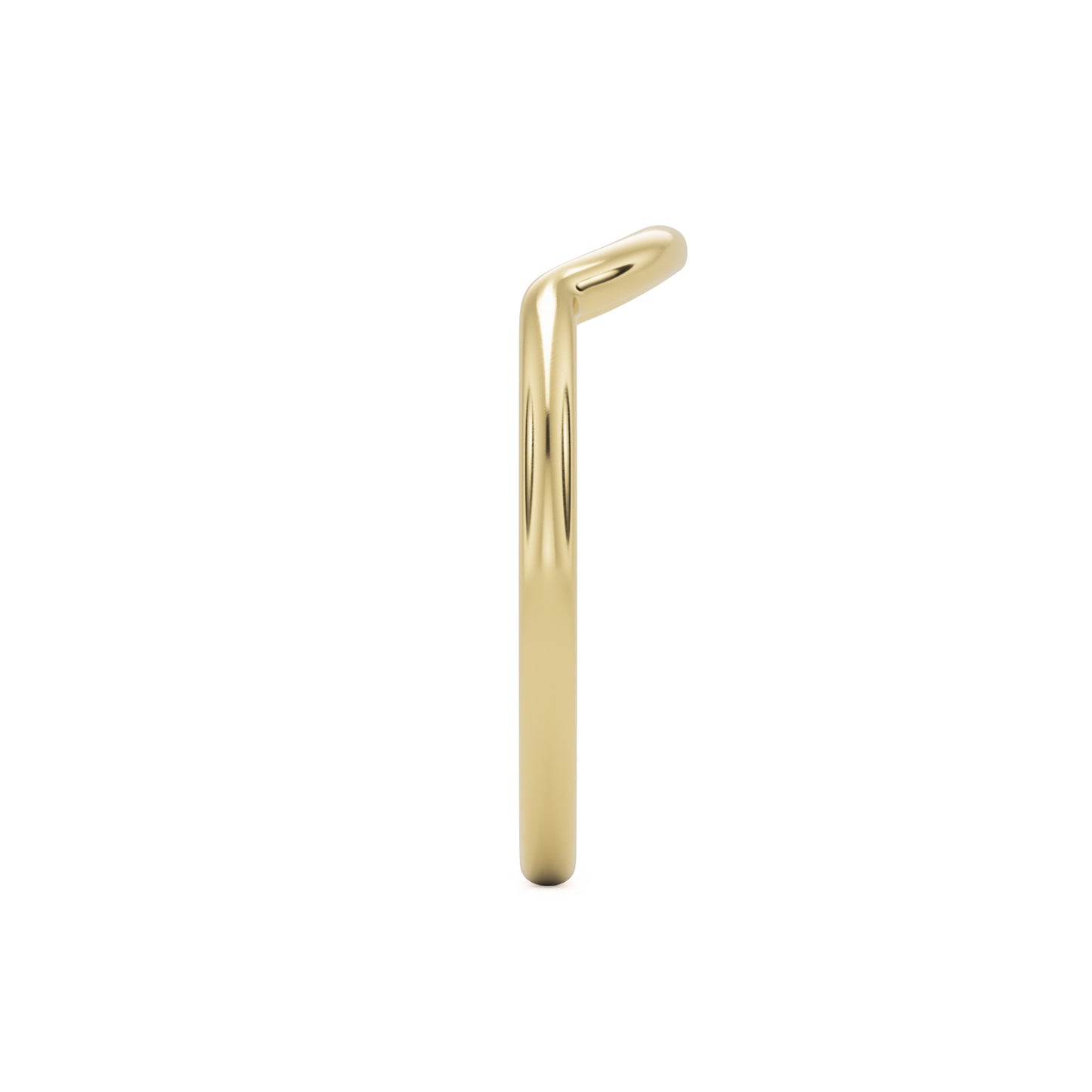 small curve wedding band 14k yellow gold