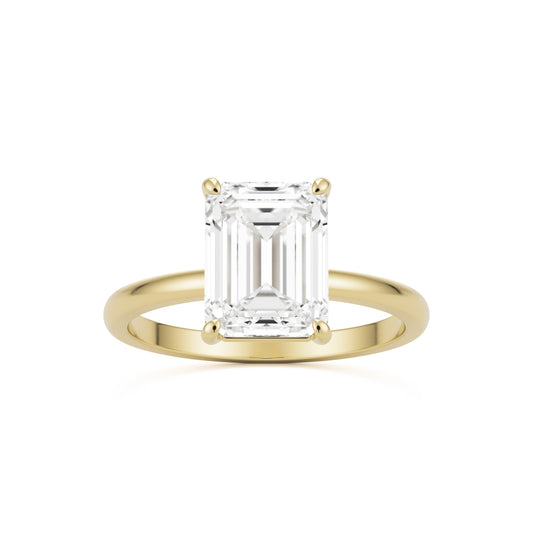 emerald solitaire 14k yellow gold