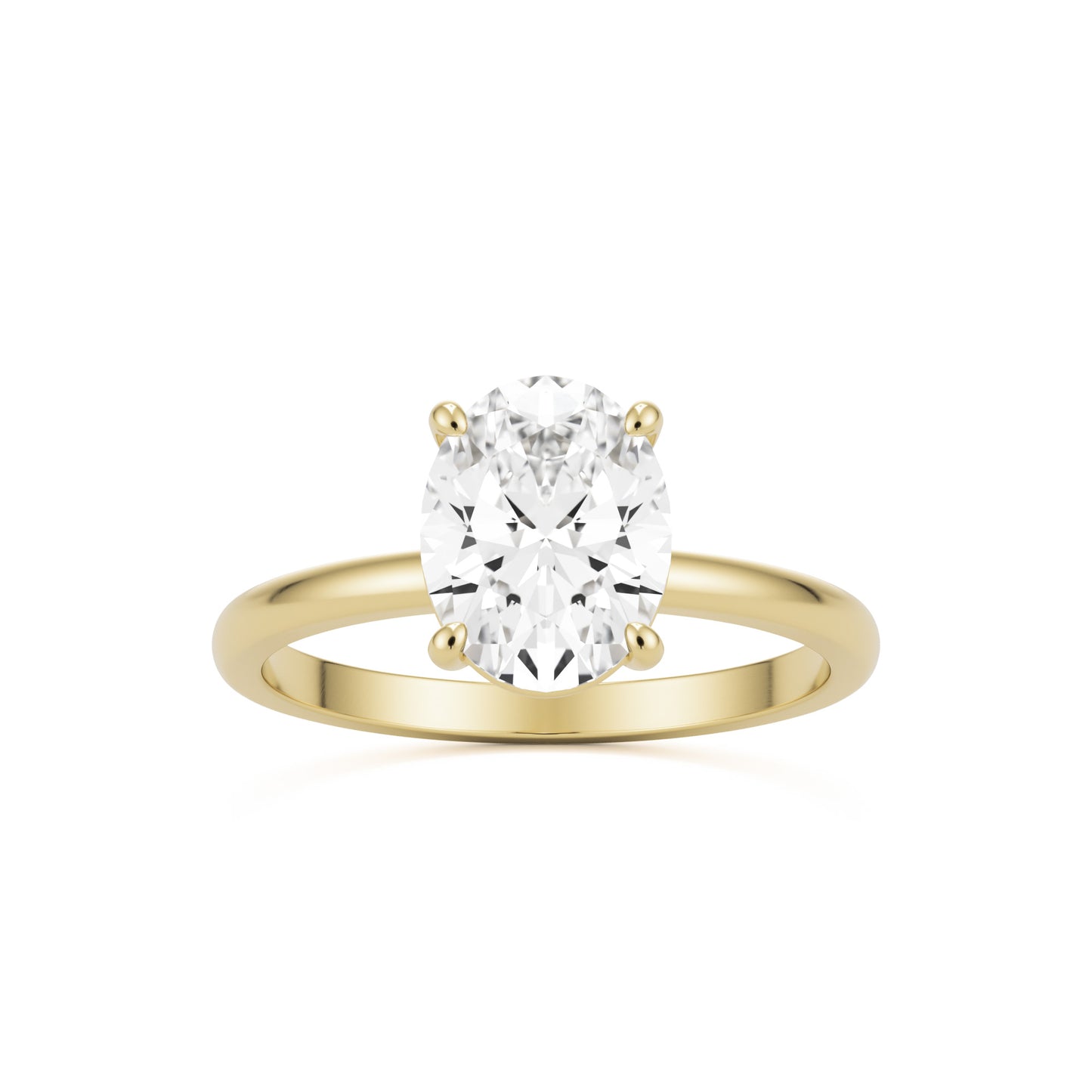 oval solitaire 14k yellow gold