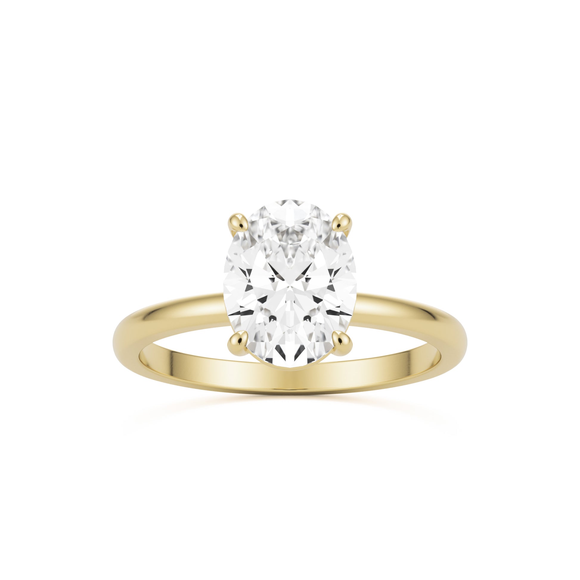 oval solitaire 14k yellow gold