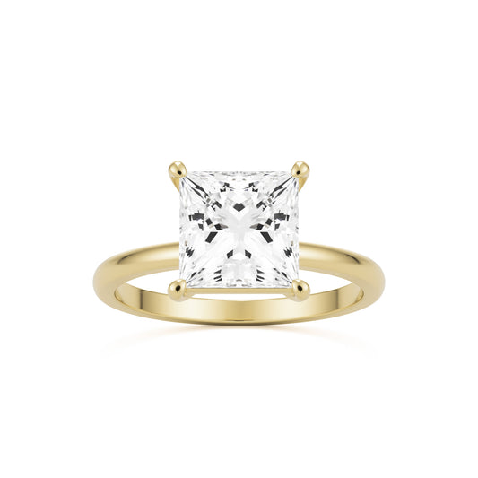 princess plain 14k yellow gold