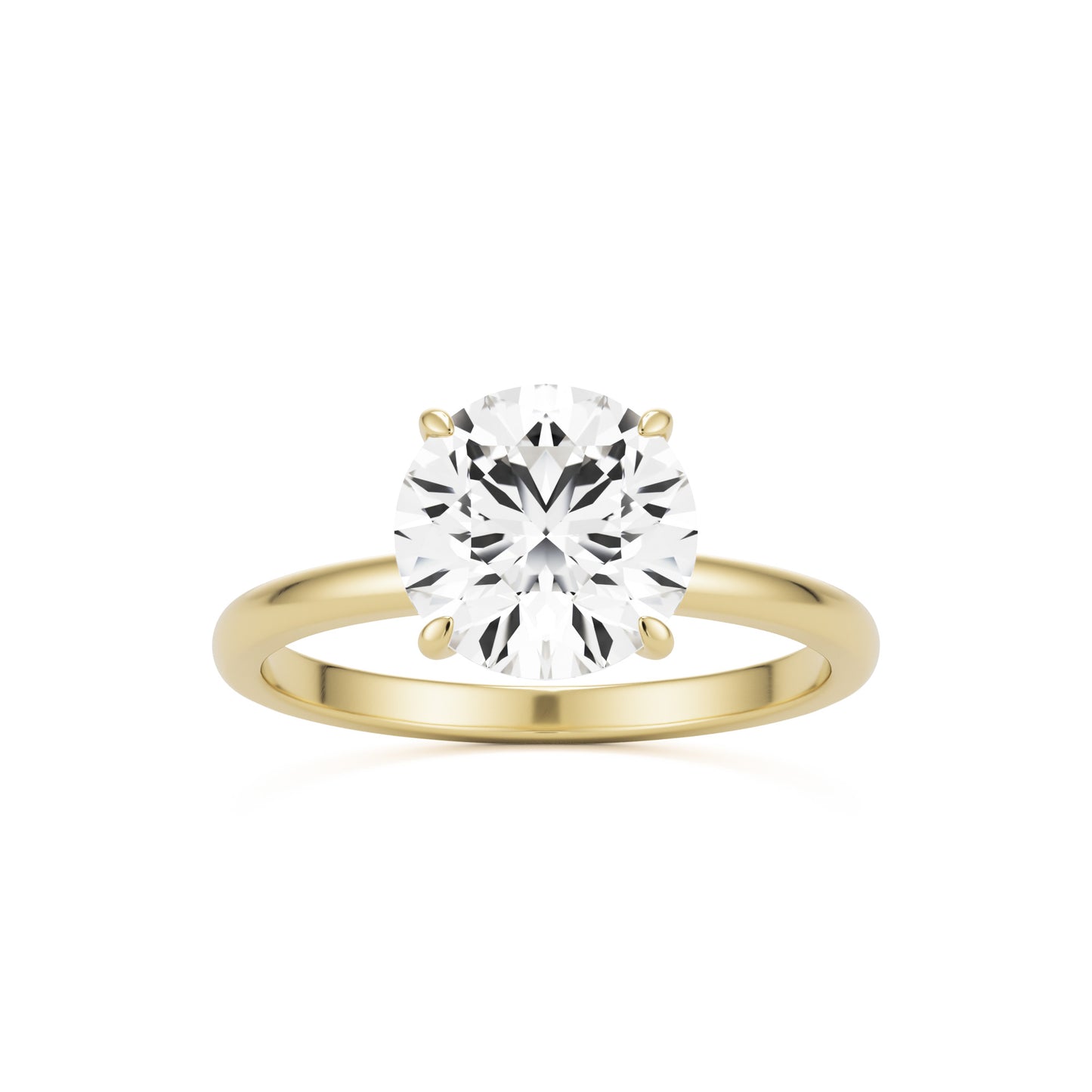 round solitaire 14k yellow gold