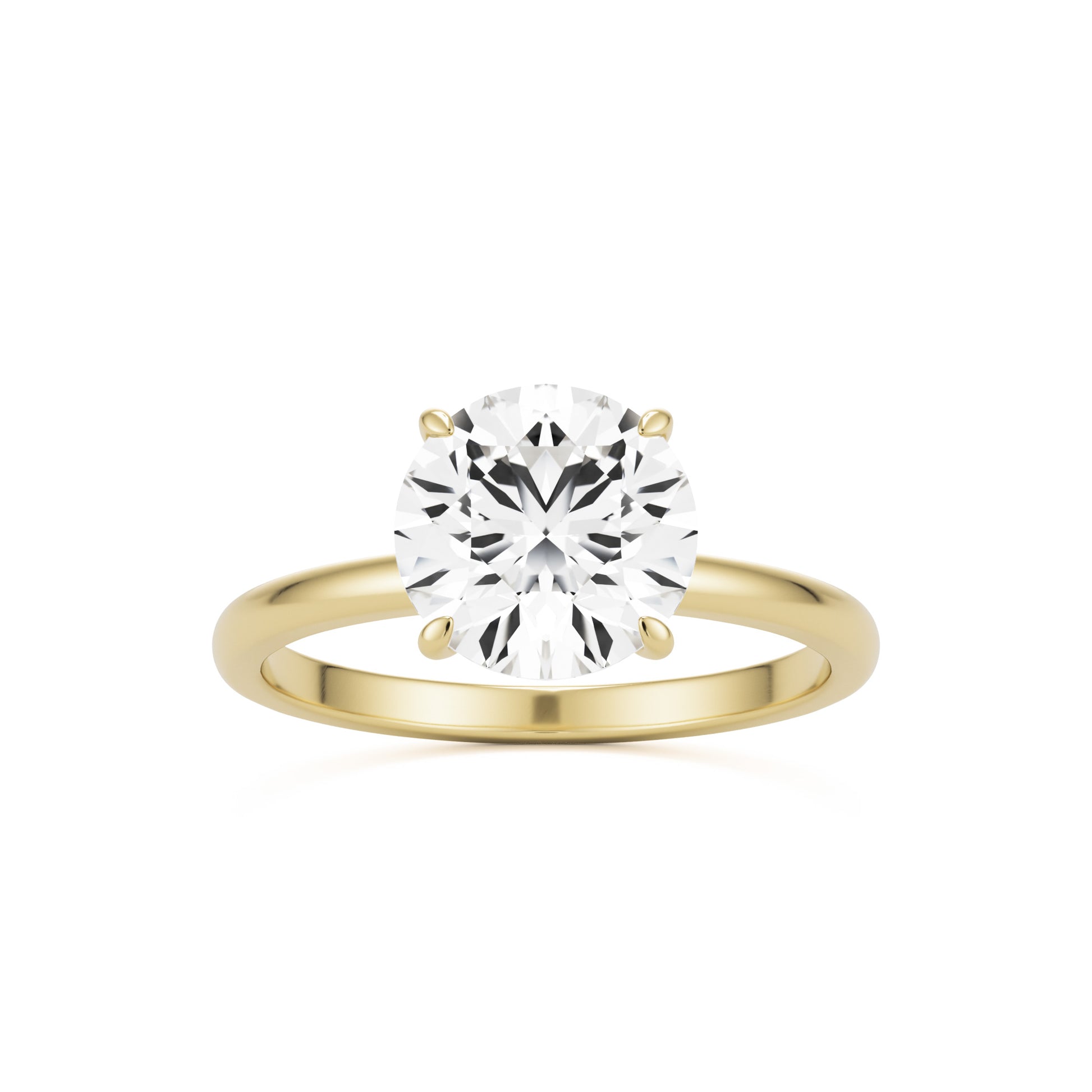 round solitaire 14k yellow gold