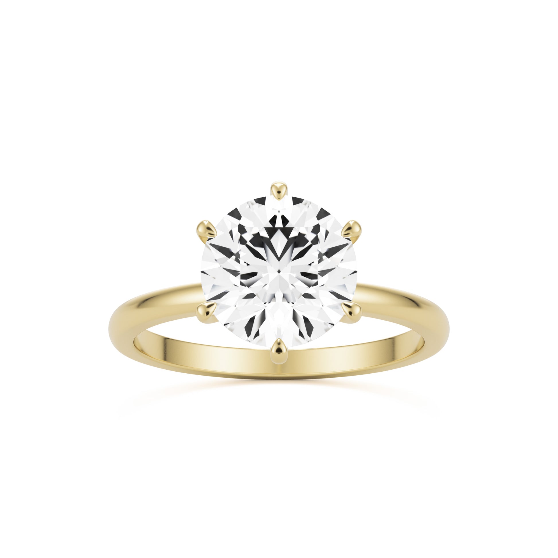 round solitaire 14k yellow gold