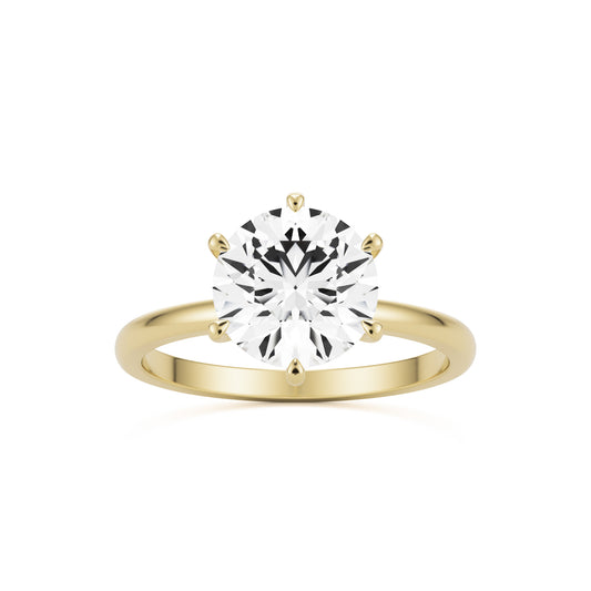 round solitaire 14k yellow gold