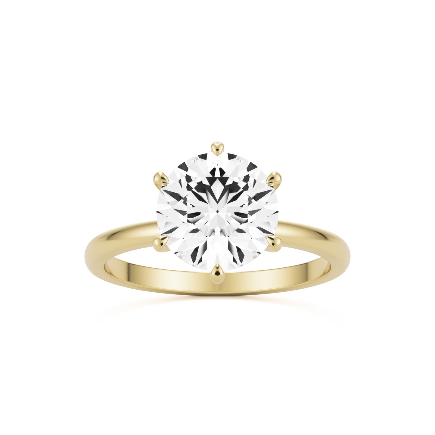 round solitaire 14k yellow gold