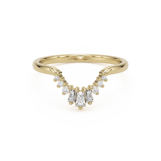 the baguette tiara 14k yellow gold