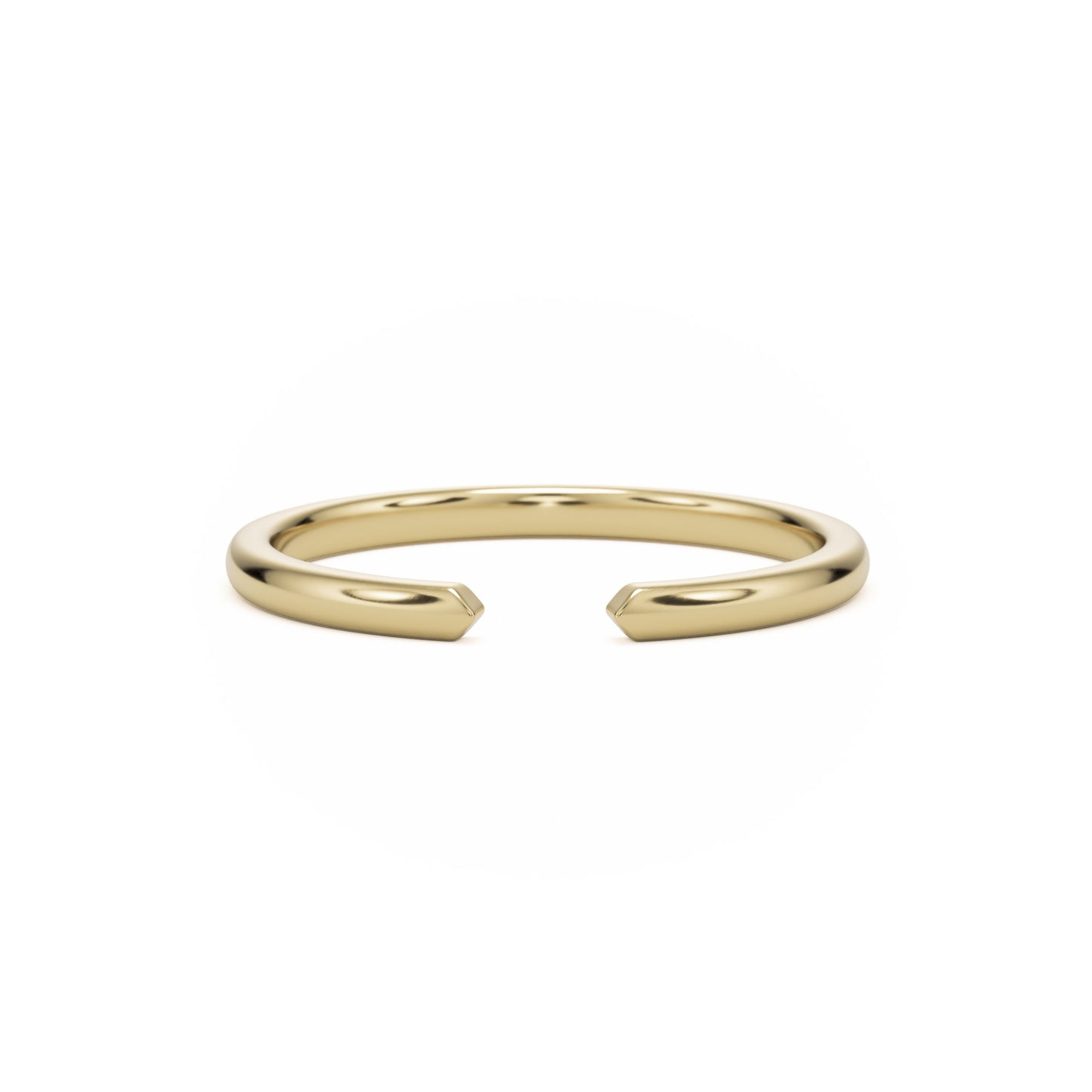 open plain 14k yellow gold