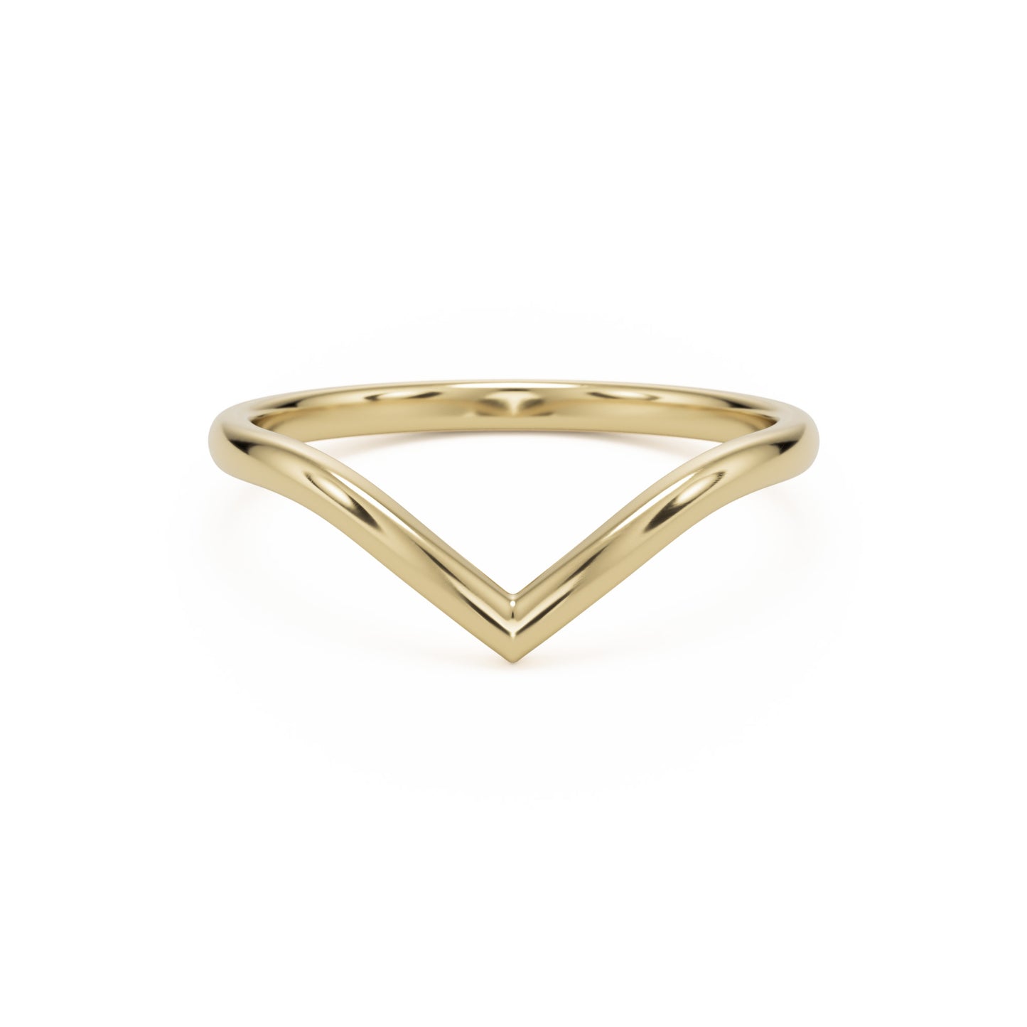 soft point wedding band 14k yellow gold