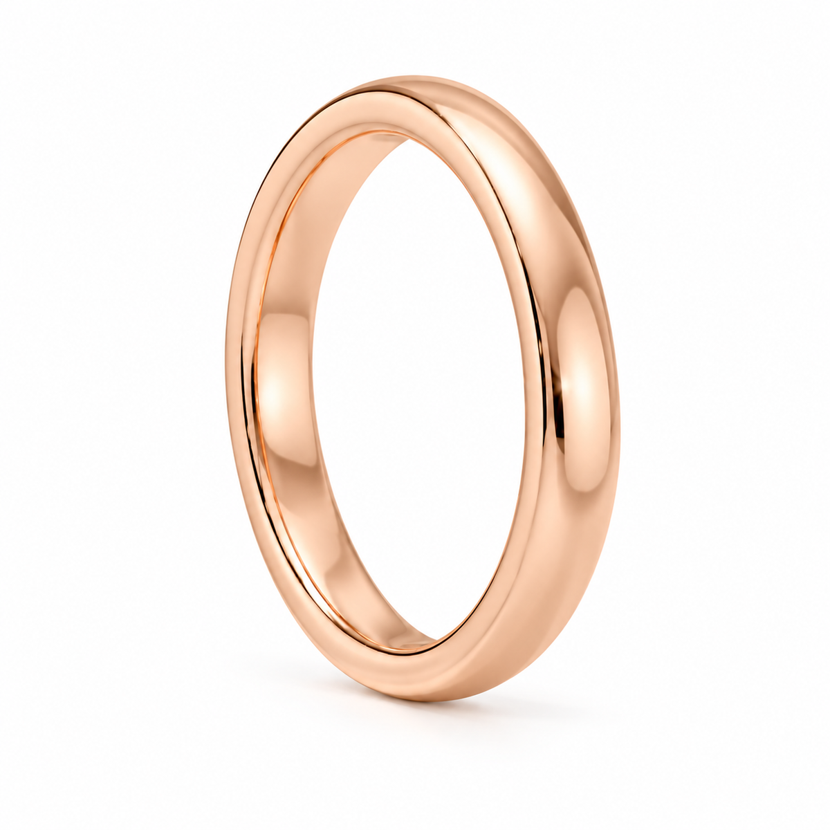 3mm Men's Wedding Band 14k rose gold