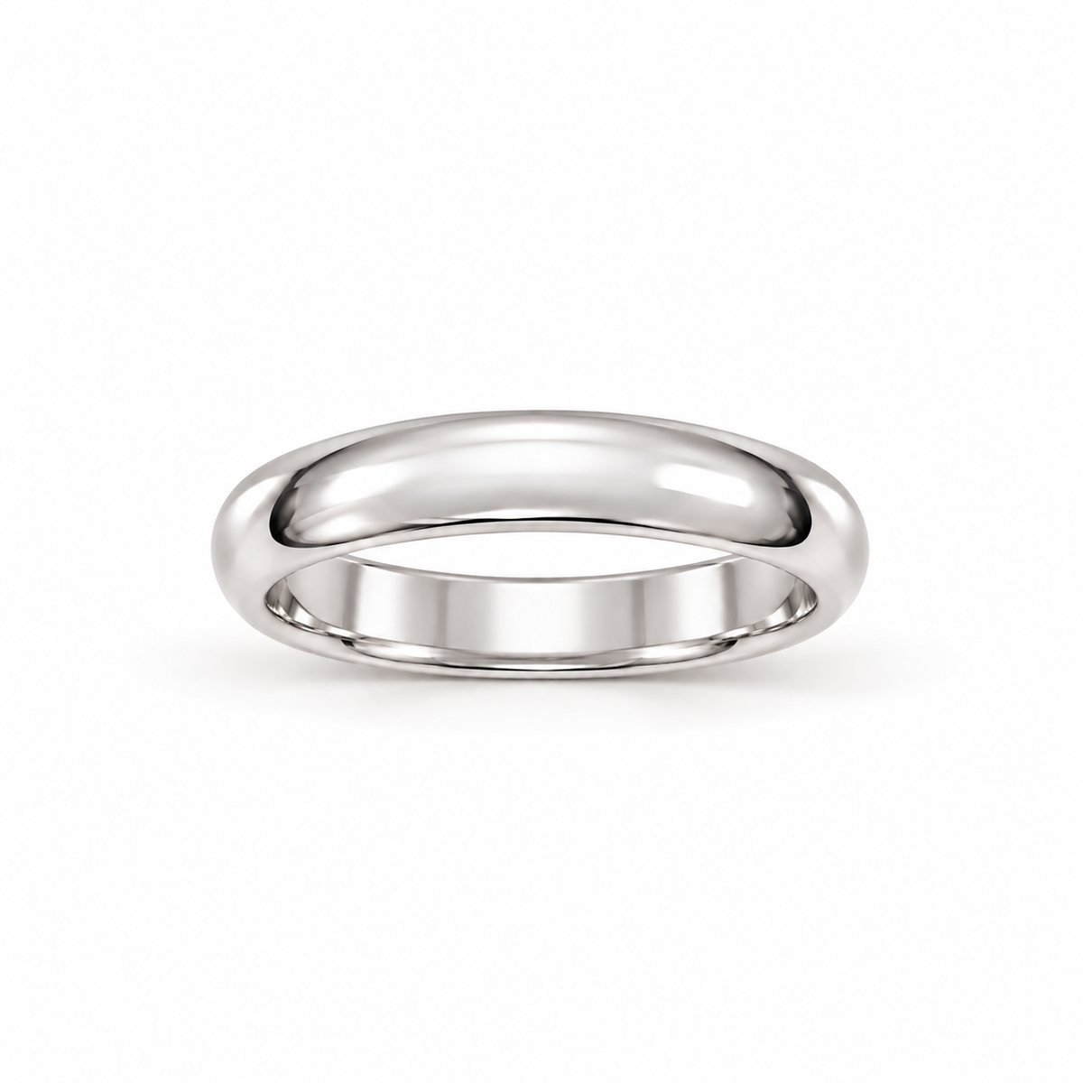4mm Men's Plain Band 14k white gold