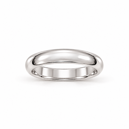 4mm Men's Plain Band 14k white gold
