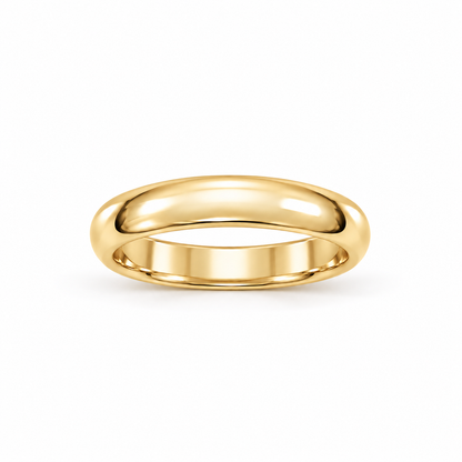 4mm Men's Plain Band 14k yellow gold