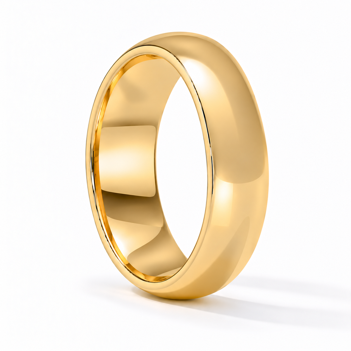 5.5mm Men's Plain Band 14k yellow gold