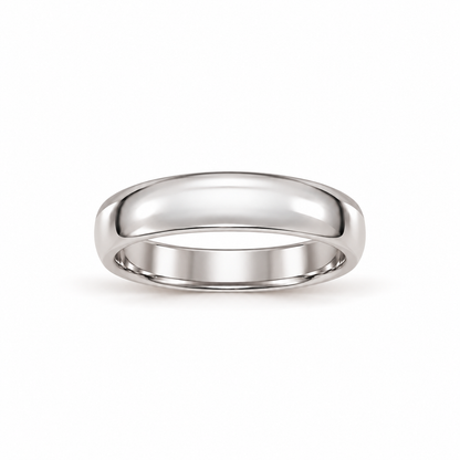 5mm Men's Wedding Band 14k white gold