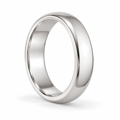 5mm Men's Wedding Band platinum