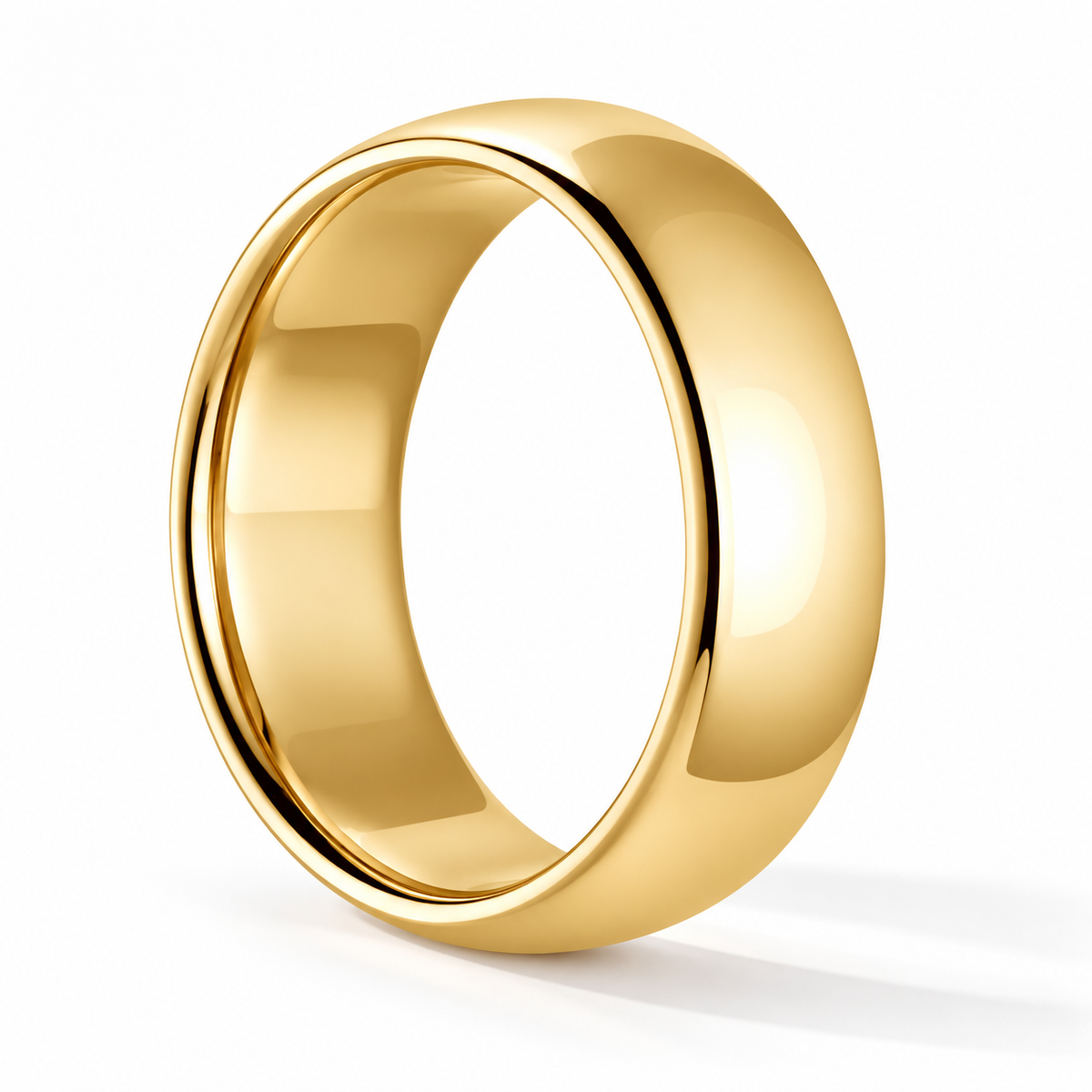 6mm Men's Plain Wedding Band 14k yellow gold