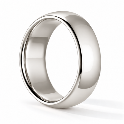 6mm Men's Plain Wedding Band platinum