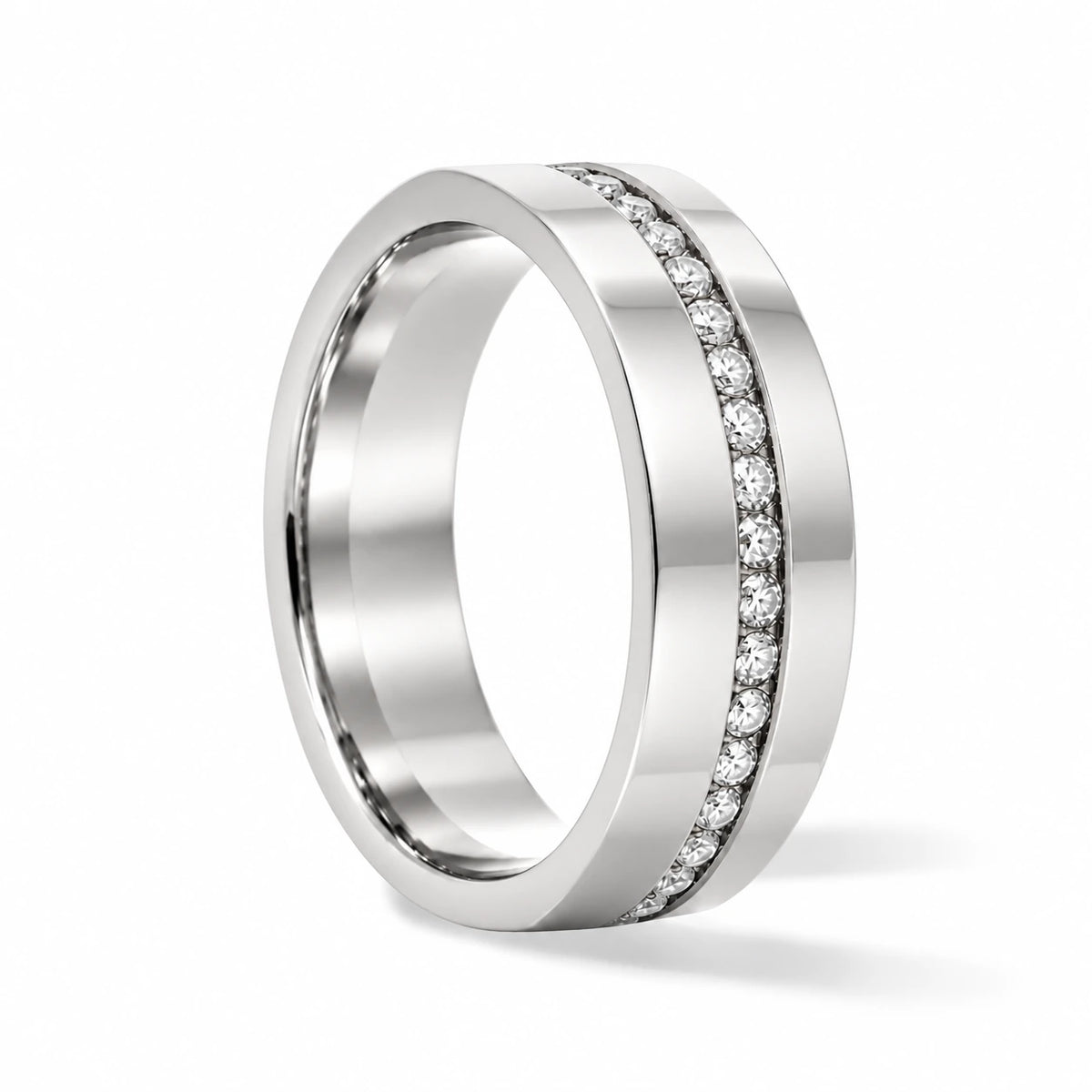 7mm Men's Channel Pavé 14k white gold
