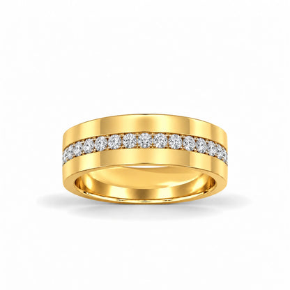 7mm Men's Channel Pavé 14k yellow gold
