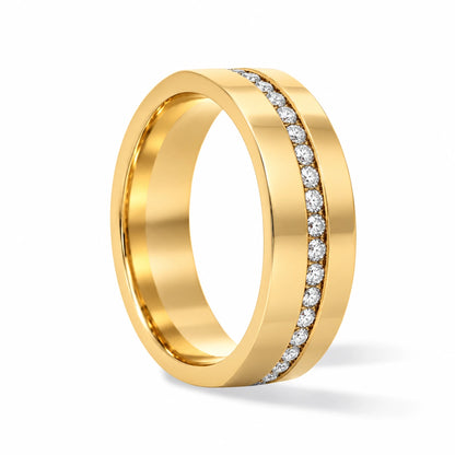 7mm Men's Channel Pavé 14k yellow gold
