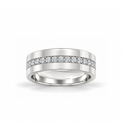7mm Men's Channel Pavé platinum