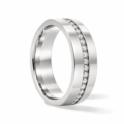 7mm Men's Channel Pavé platinum