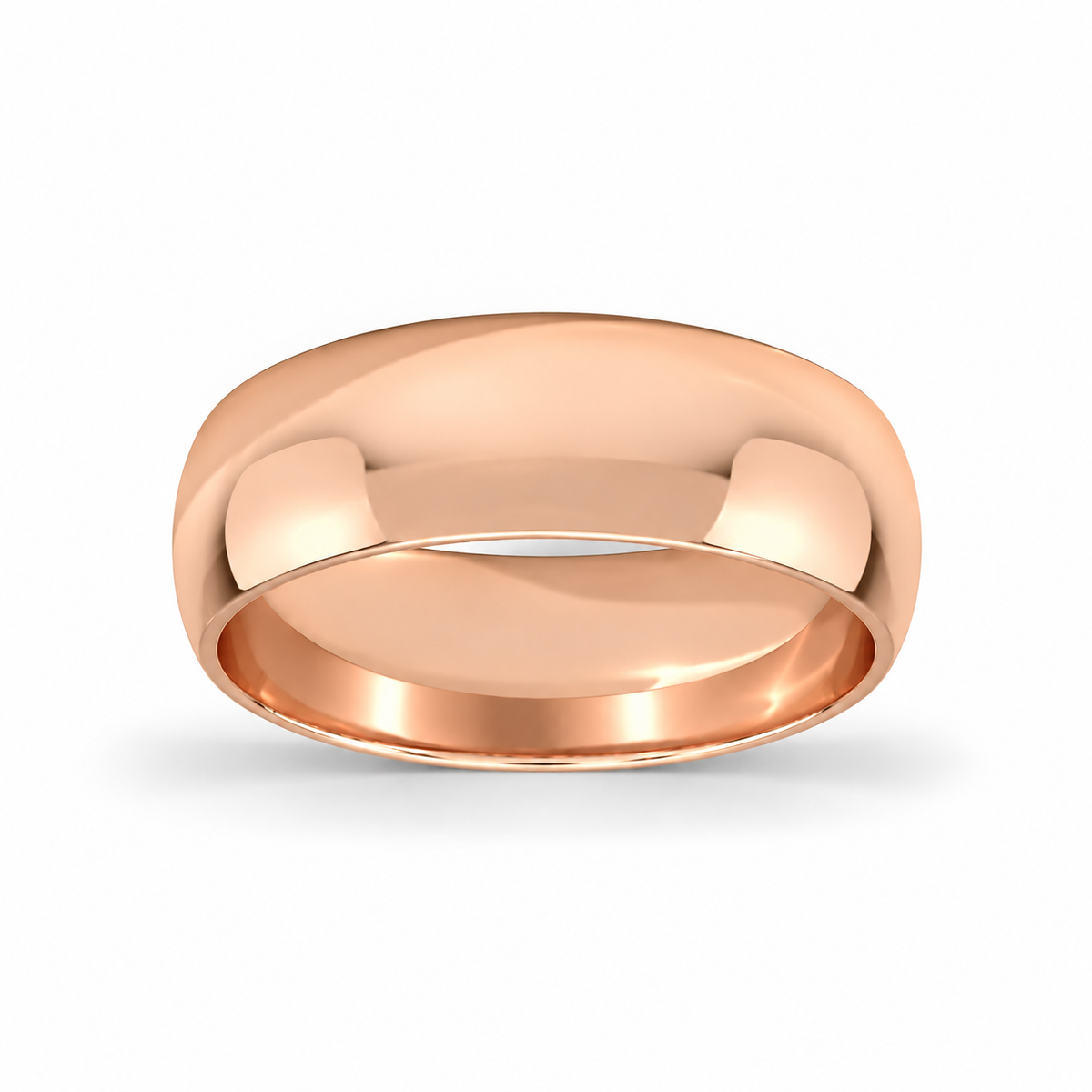 7mm Men's Wedding Band 14k rose gold