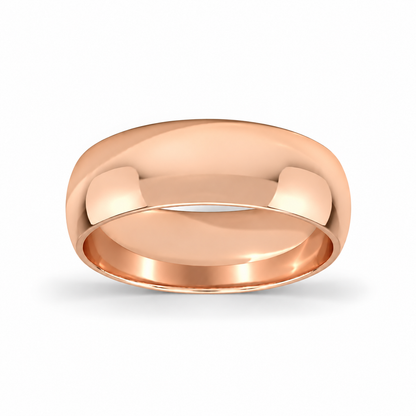 7mm Men's Wedding Band 14k rose gold