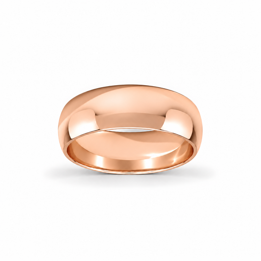 7mm Men's Wedding Band 14k rose gold