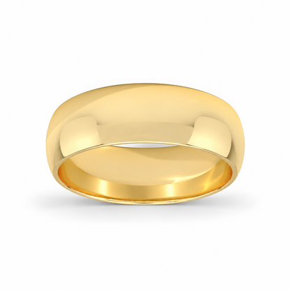 7mm Men's Wedding Band 14k yellow gold