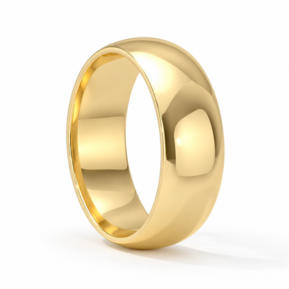 7mm Men's Wedding Band 14k yellow gold