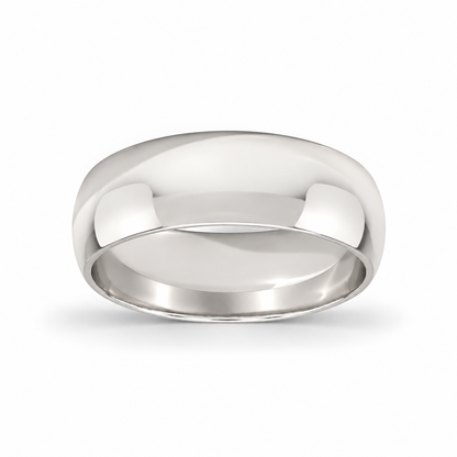 7mm Men's Wedding Band platinum