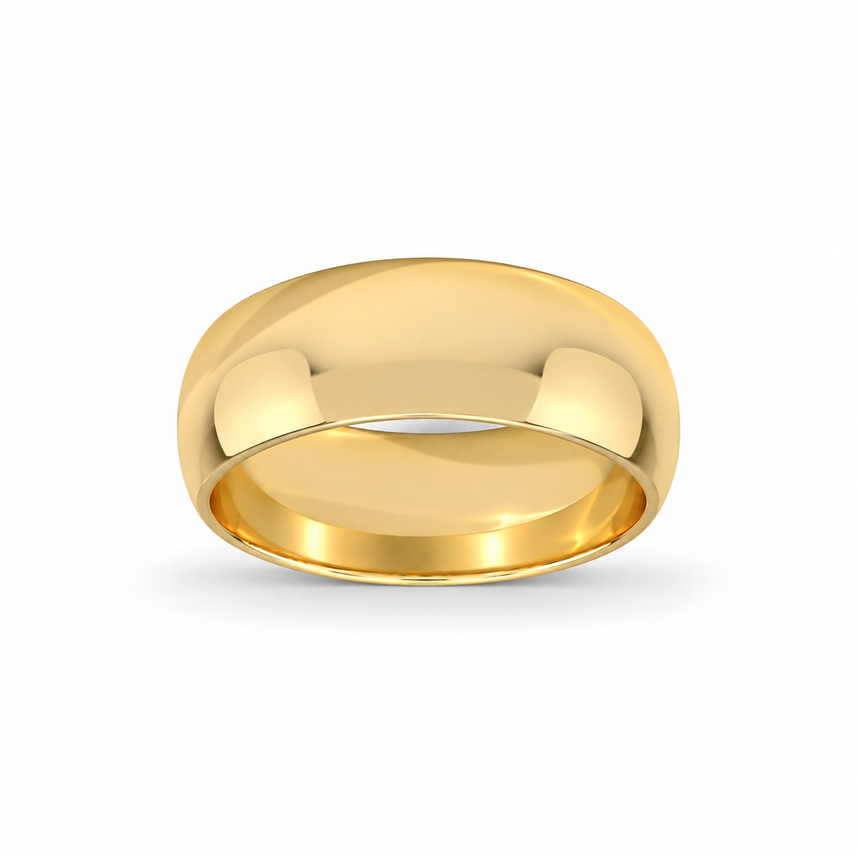 8mm Men's Wedding Band 14K Yellow Gold