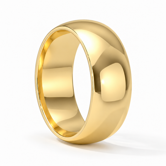 8mm Men's Wedding Band 14K Yellow Gold
