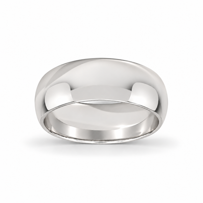 8mm Men's Wedding Band platinum